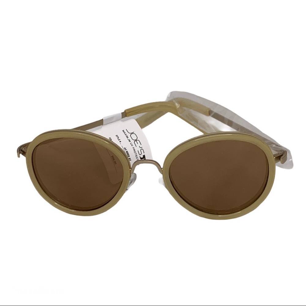 Joe’s Jeans Sunglasses Butterscotch Round JJ 6002 87 NWT